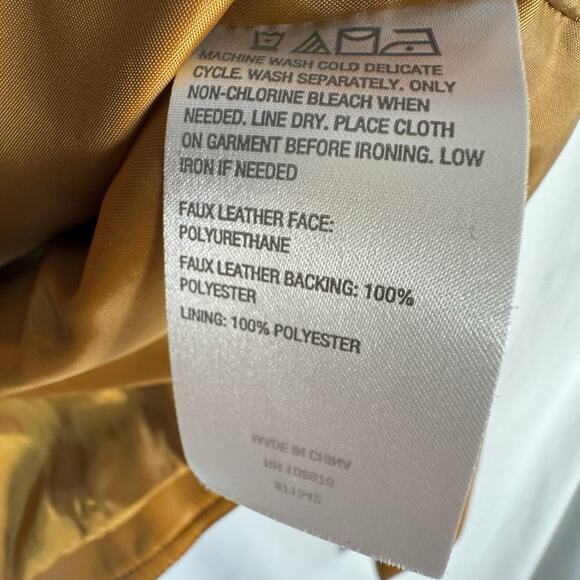 Colleen Lopez Women's Faux Leather Jacket Cinnamon, Size M - Picture 4 of 11